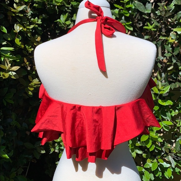 Nicolita Rumba Red Ruffle Bikini Top - Picture 3 of 3